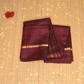 Kanchipuram pure silk Magenta saree with jari boarder