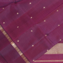 Kanchipuram pure silk Magenta saree with jari boarder