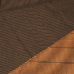 Kanchi Semi Cotton Silk Coffee Brown saree with Jari Boarder