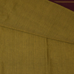 Kanchi Semi Cotton Silk Mustard yellow saree with jari boarder