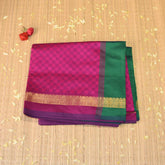 kanchi Semi Cotton Silk Pink saree with jari boarder