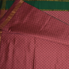 kanchi semi Cotton Silk Wild Orchid saree with jari boarder