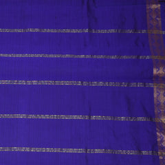 Kanchi Semi Cotton Silk Rama green saree with jari boarder