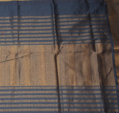 Kanchi Semi Silk Cotton Salmon Pink saree with jari boarder