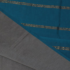 Kanchi Semi Cotton Silk Grey Saree with Jari Boarder