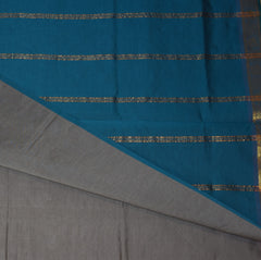 Kanchi Semi Cotton Silk Grey Saree with Jari Boarder