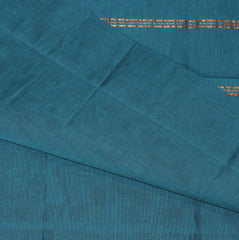 Kanchi Semi Cotton silk Sky Blue saree with jari boarder
