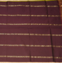 Kanchi Semi Cotton Silk Mustard yellow saree with jari boarder