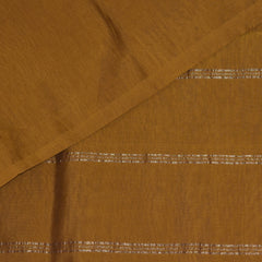 Kanchi Semi Cotton Silk Mustard Yellow saree with jari boarder