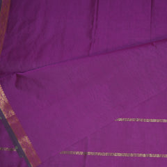 Kanchi Semi Cotton Silk Purple saree with jari boarder