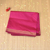 Kanchi Semi Cotton Silk Pink saree with jari boarder