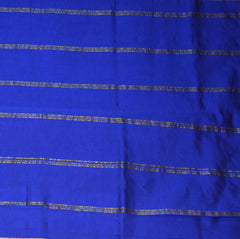 Kanchi Semi Cotton Silk Dark blue saree with jari boarder