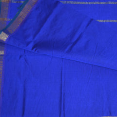Kanchi Semi Cotton Silk Dark blue saree with jari boarder