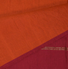Kanchi Semi Cotton Silk Orange saree with jari boarder