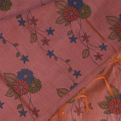 Semi Silk cotton Murve saree with flower motifs