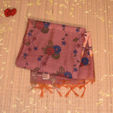Semi Silk cotton Murve saree with flower motifs
