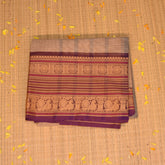 Kanchi Cotton Beige saree with thread boarder