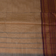 Kanchi Cotton Beige saree with thread boarder