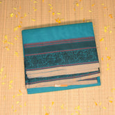 kanchi Cotton Blue saree with thread boarder