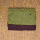 Kanchi Cotton Sea green saree with thread boarder