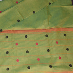 Kanchi Cotton Sea green saree with thread boarder