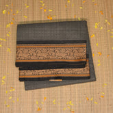 kanchi Cotton Ash saree with thread boarder