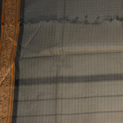 kanchi Cotton Ash saree with thread boarder