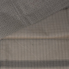 kanchi Cotton Ash saree with thread boarder