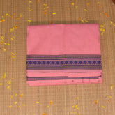 Kanchi cotton Baby Pink saree with thread boarder