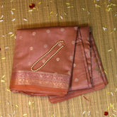 Banarasi Tussur Peach Saree with Blouse