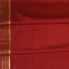 Mysore Crepe Silk Crimson Red Saree