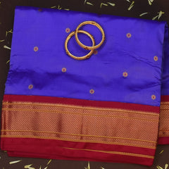 Gadwal paithani pure silk Violet Saree with Blouse