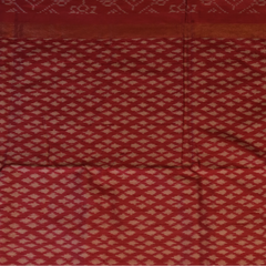 Pochampally Ikkat Pink Saree with Gold Border and Blouse