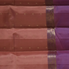 Kanchipuram Silk Coffee Brown Saree with Blouse