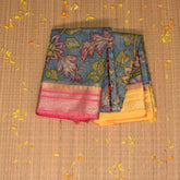 Chanderi saree Sky blue saree with jari Boarder