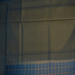 Benarasi cora cotton shot blue saree with jari work