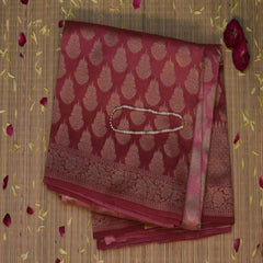 Benarasi pure silk pink mix saree with jari work