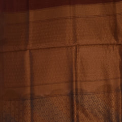 Benarasi tissue silk brick brown saree with jari work