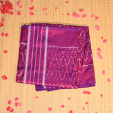 pochampally pure silk shot purple saree without blouse