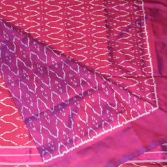 pochampally pure silk shot purple saree without blouse