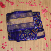 pochampally pure silk royal blue saree with jari boarder
