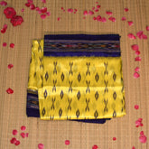pochampally pure silk yellow saree without blouse