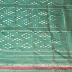 pochampally pure silk redium green saree