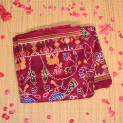 pochampally pure silk magenta pink saree