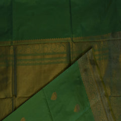 Benarasi pure silk pista green saree with jari work boarder
