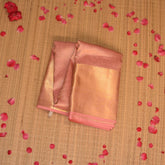 pure kanchivaram silk baby pink saree with full jari