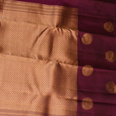 pure kanchivaram silk red checks saree with wine boarder