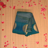 pure kanchivaram silk rama green saree with jari boarder