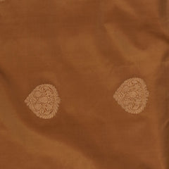 Benarasi pure kathan silk beige saree with pink boarder jari work