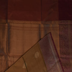 Benarasi pure kathan silk beige saree with pink boarder jari work